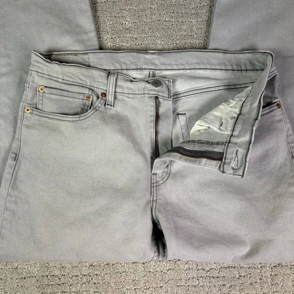 Levis 511 Denim Jeans Mens 36x32 Fits 34x26 Gray Straight Leg Casual Pants